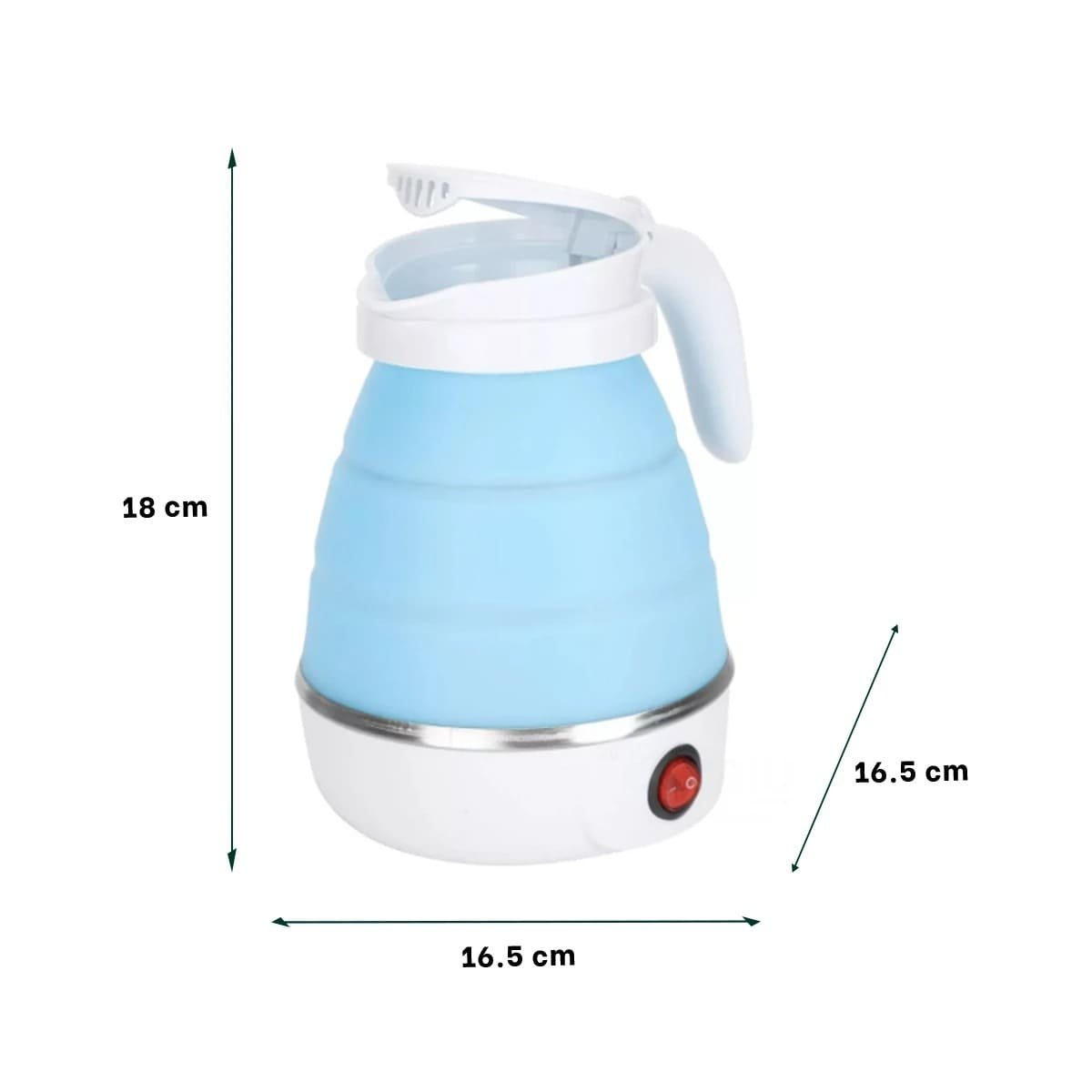 PACK6 TETERE DE VIAJE ELECTRICO DE SILICONA 600ML CELESTE FUNCIONAL Y+REGALO STICKER - 4