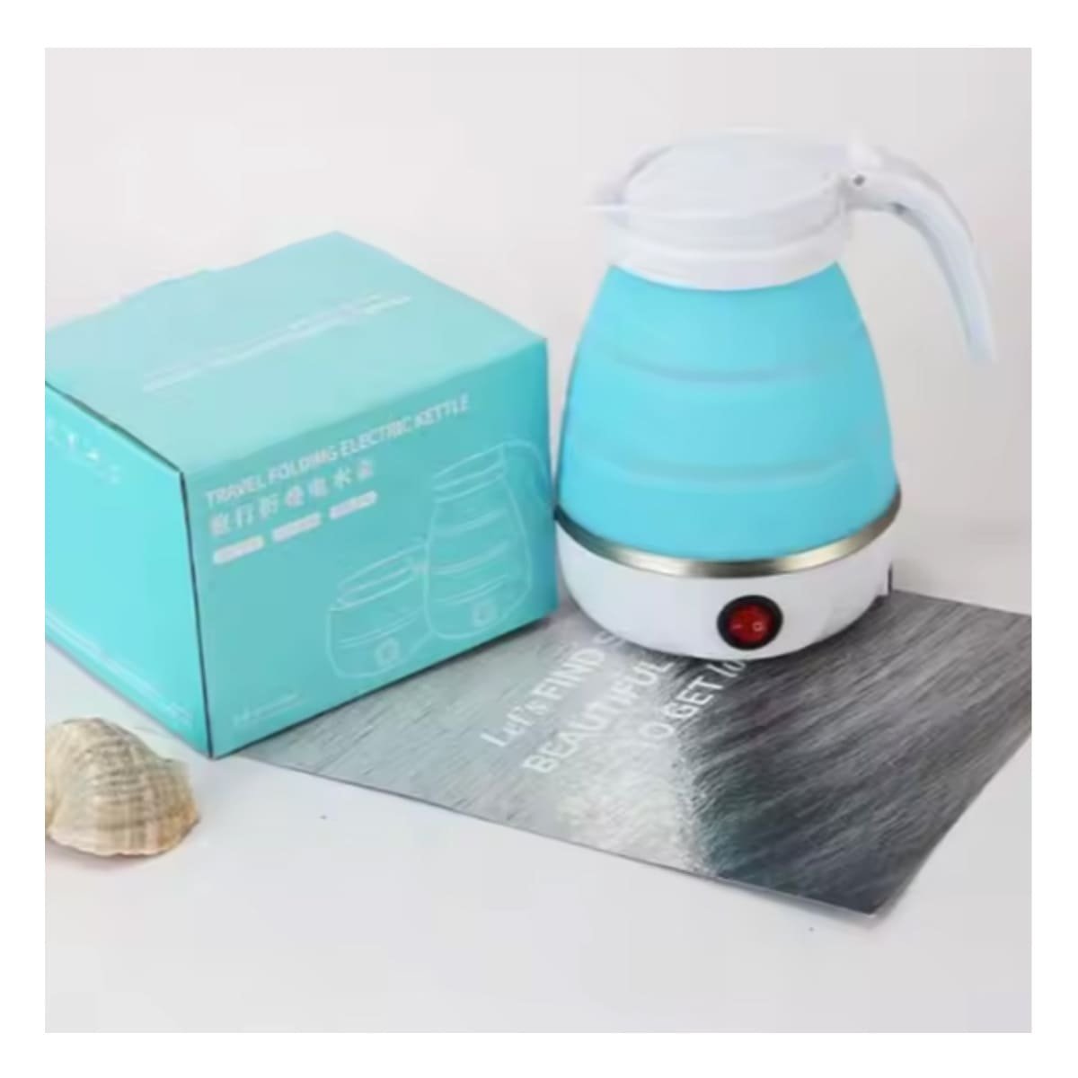 PACK6 TETERE DE VIAJE ELECTRICO DE SILICONA 600ML CELESTE FUNCIONAL Y+REGALO STICKER - 5