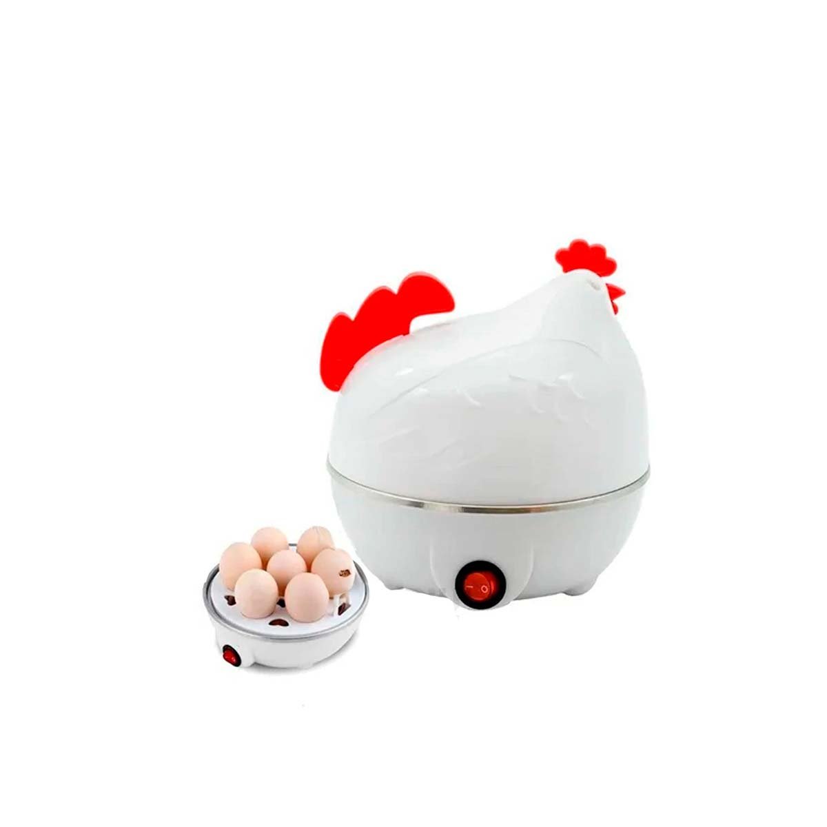 PACK6 HERVIDOR GALLINA BLANCO ELECTRICO DE HUEVOS PARA COCINA Y+REGALO STICKER - 2