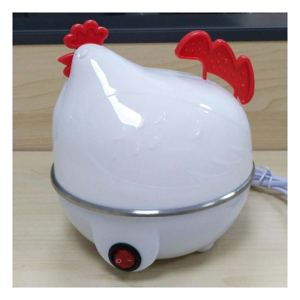 PACK6 HERVIDOR GALLINA BLANCO ELECTRICO DE HUEVOS PARA COCINA Y+REGALO STICKER - 3