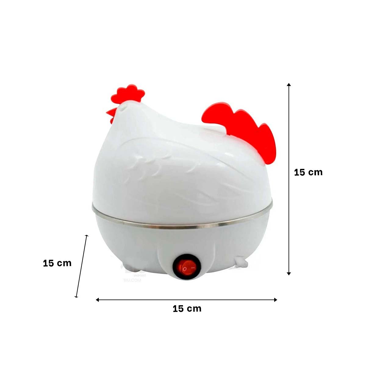 PACK6 HERVIDOR GALLINA BLANCO ELECTRICO DE HUEVOS PARA COCINA Y+REGALO STICKER - 4