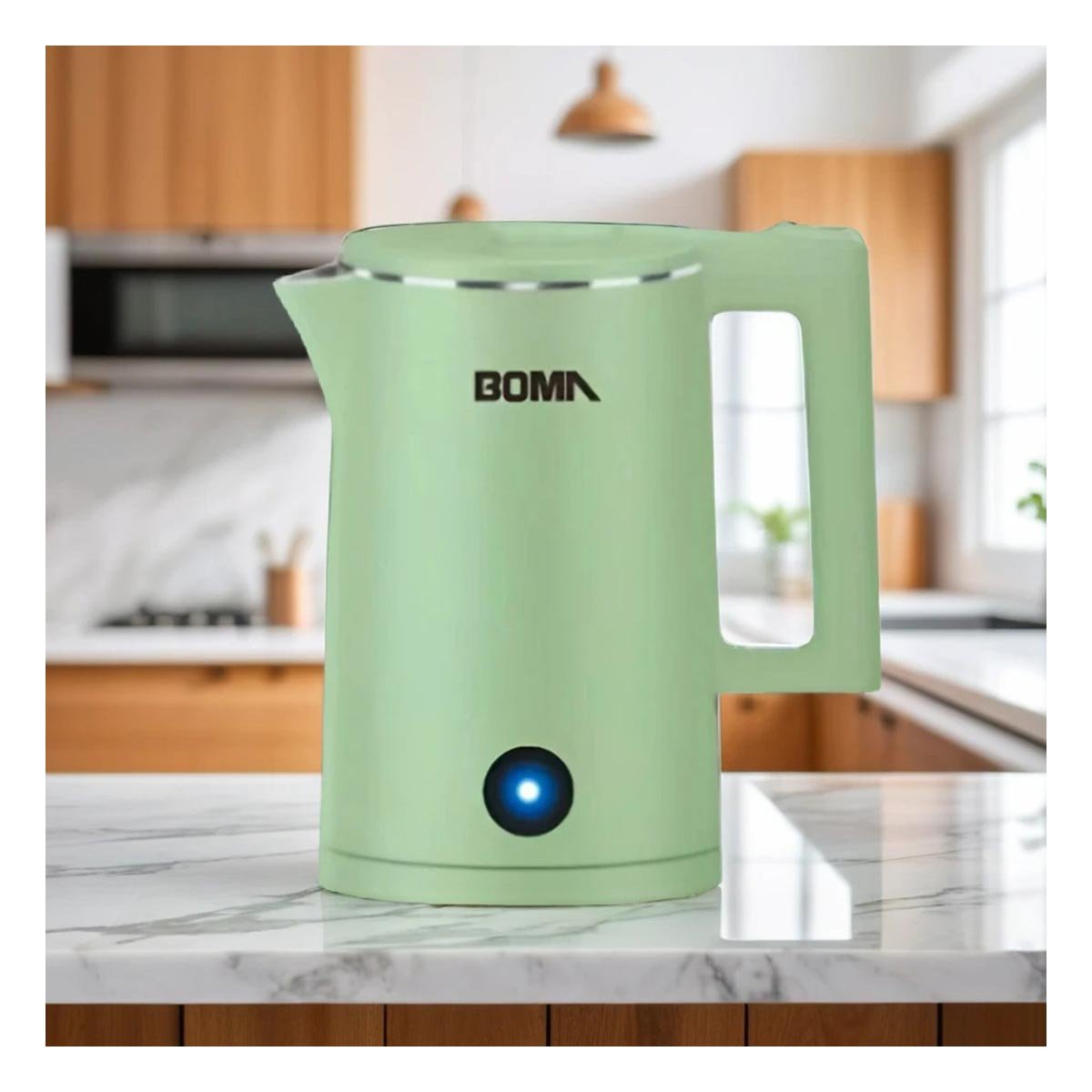 PACK6 CALENTADOR ELECTRICO MODERNO 1800ML VERDE BOMA DISENO ELEGANTE Y+REGALO STICKER - 3
