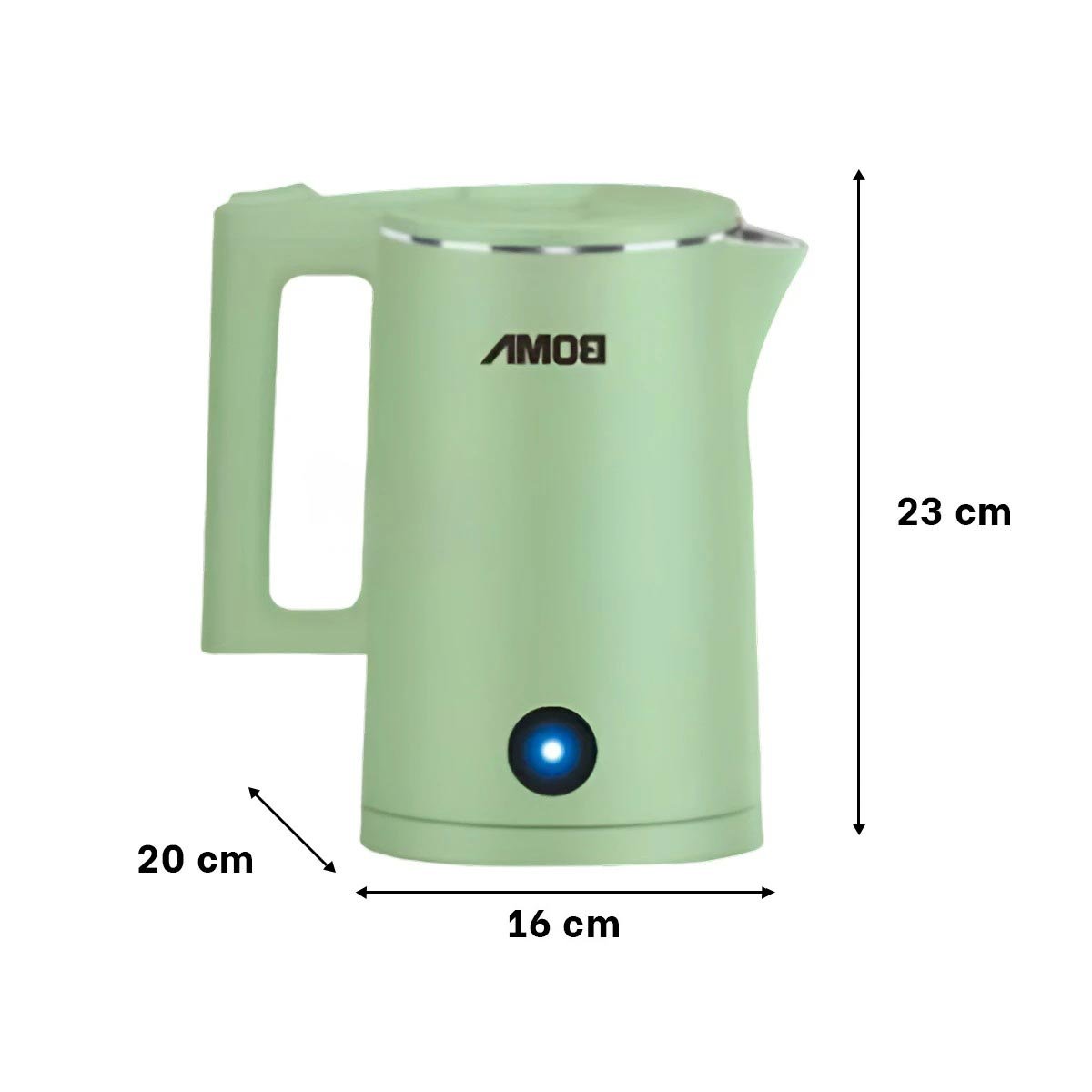PACK6 CALENTADOR ELECTRICO MODERNO 1800ML VERDE BOMA DISENO ELEGANTE Y+REGALO STICKER - 4