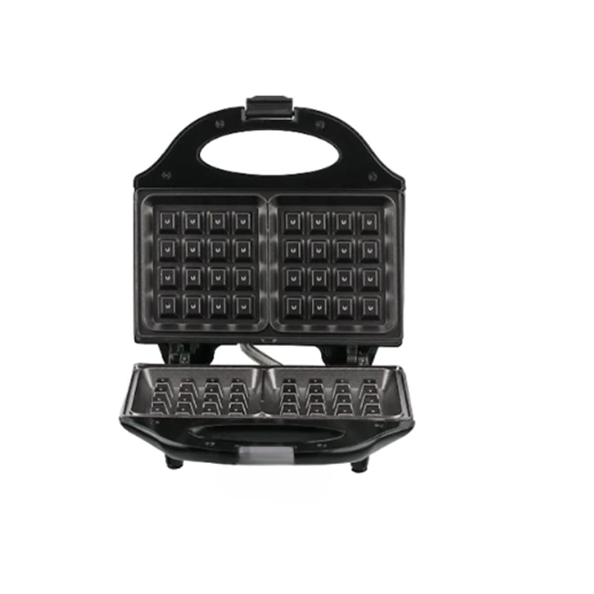 PACK4 PLANCHA ANTIADHERENTE DOBLE WAFLERA SANDWICHERA NEGRO Y+PAPEL REGALO - 3