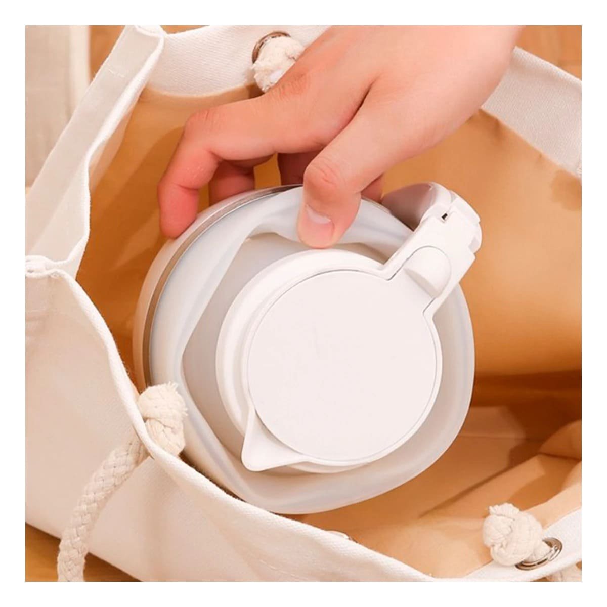 PACK2 HERVIDOR MULTIFUNCIONAL ELECTRICO PLEGABLE 600ML BLANCO - 5