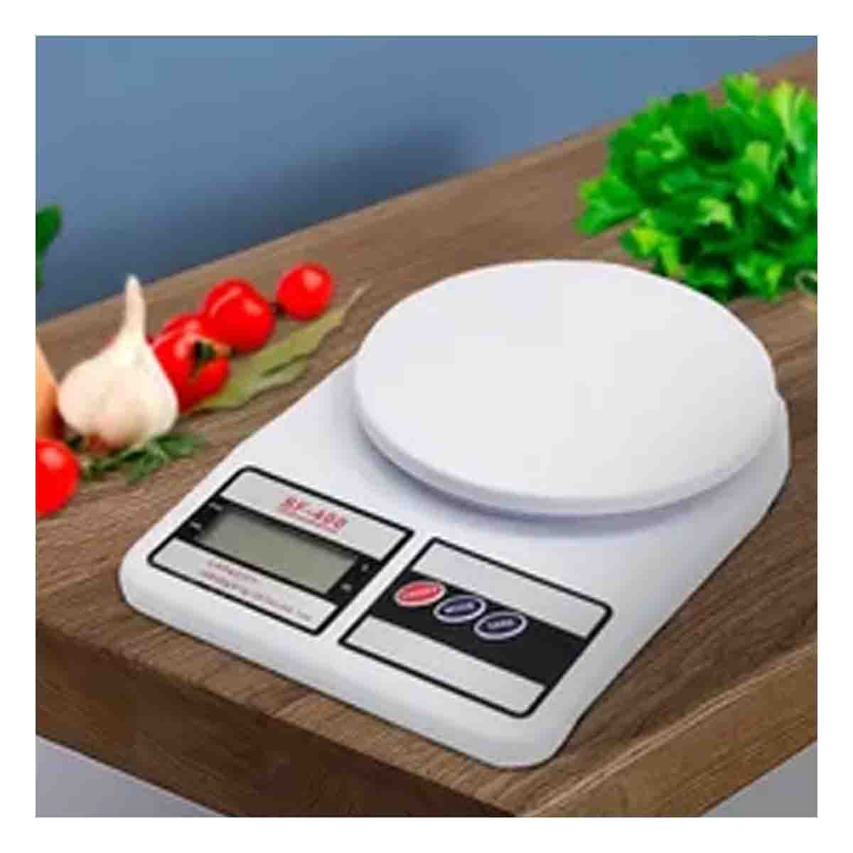 PACK6 BALANZA GRAMERA PARA COCINA Y HOGAR CON PANTALLA LED GRANDE COLOR BLANCO Y+REGALO STICKER - 3