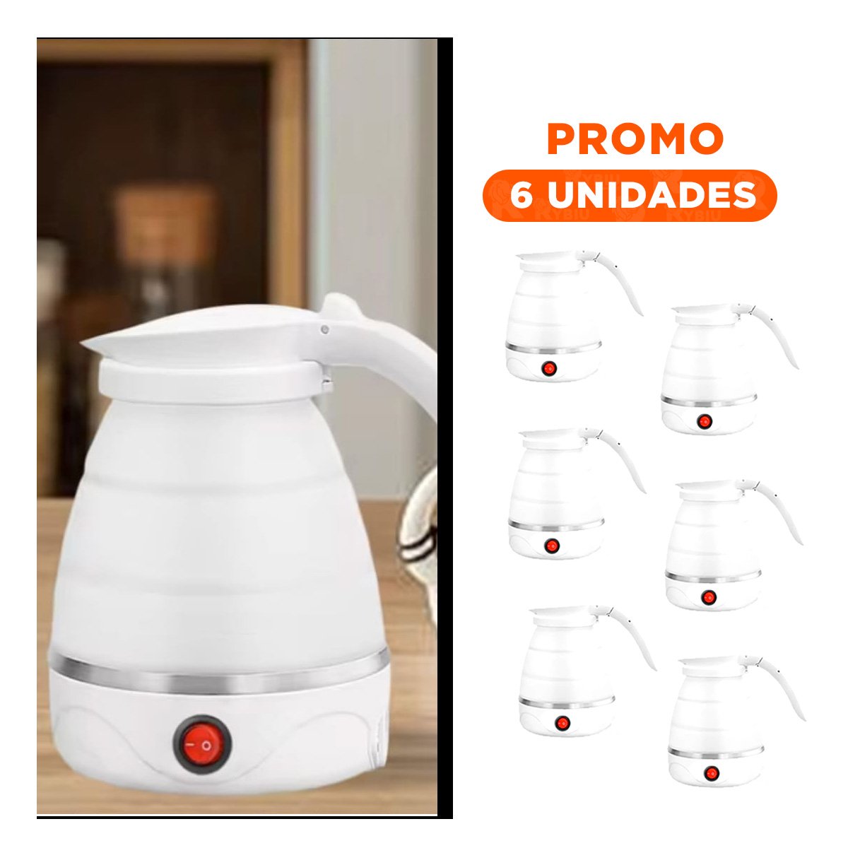 PACK6 OLLA DE COCINA ELECTRICA PORTATIL 600ML VERDE PARA USO DIARIO - 1