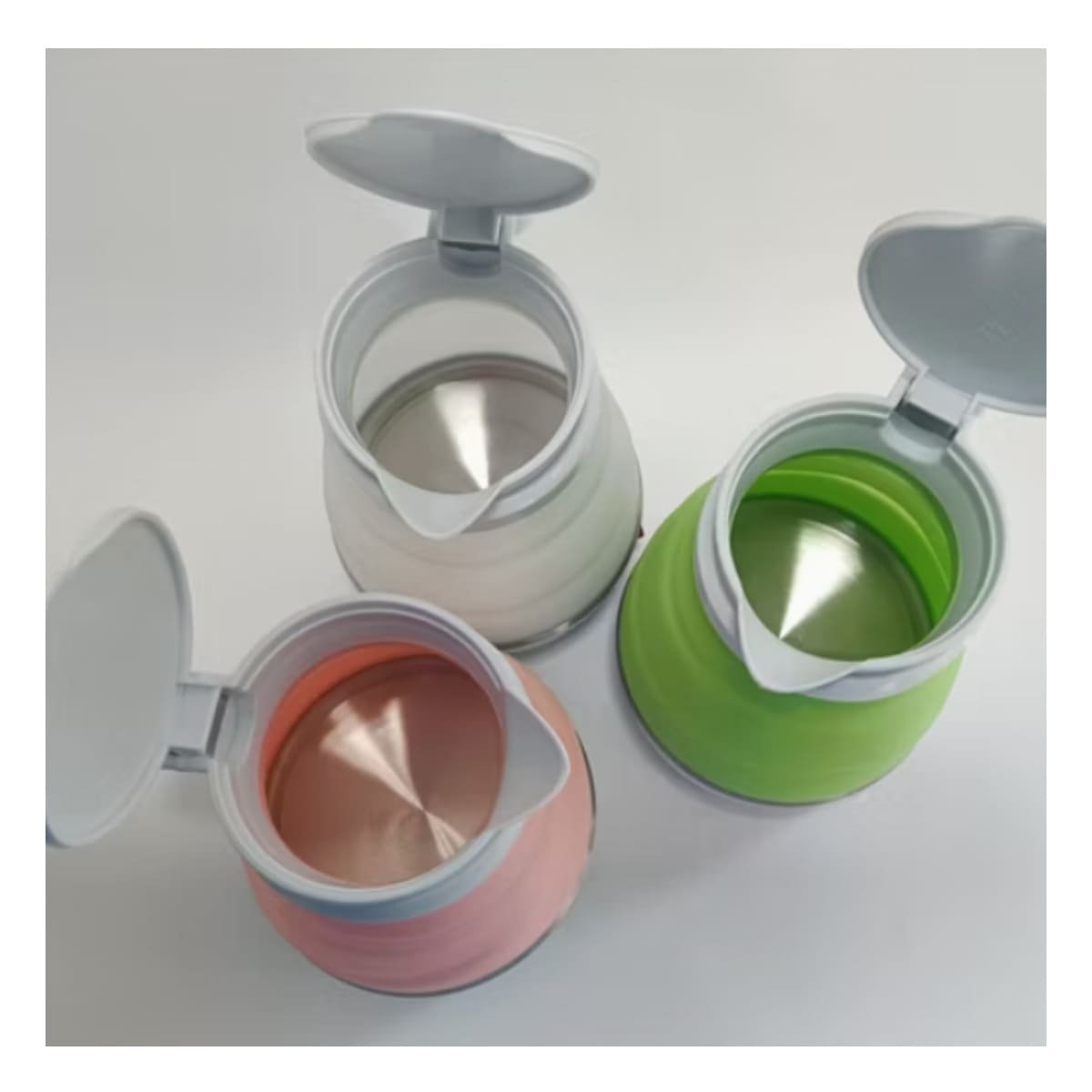 PACK6 OLLA DE COCINA ELECTRICA PORTATIL 600ML VERDE PARA USO DIARIO - 2