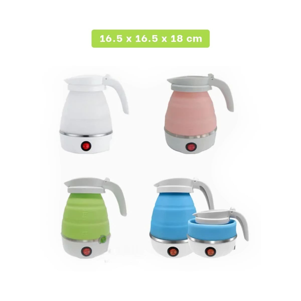 PACK6 OLLA DE COCINA ELECTRICA PORTATIL 600ML VERDE PARA USO DIARIO - 4
