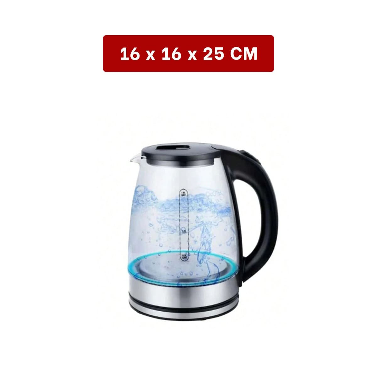 PACK4 CONTENEDOR DE VIDRIO ELEGANTE 2 LT TRANSPARENTE PARA COCINA Y+REGALO STICKER - 4