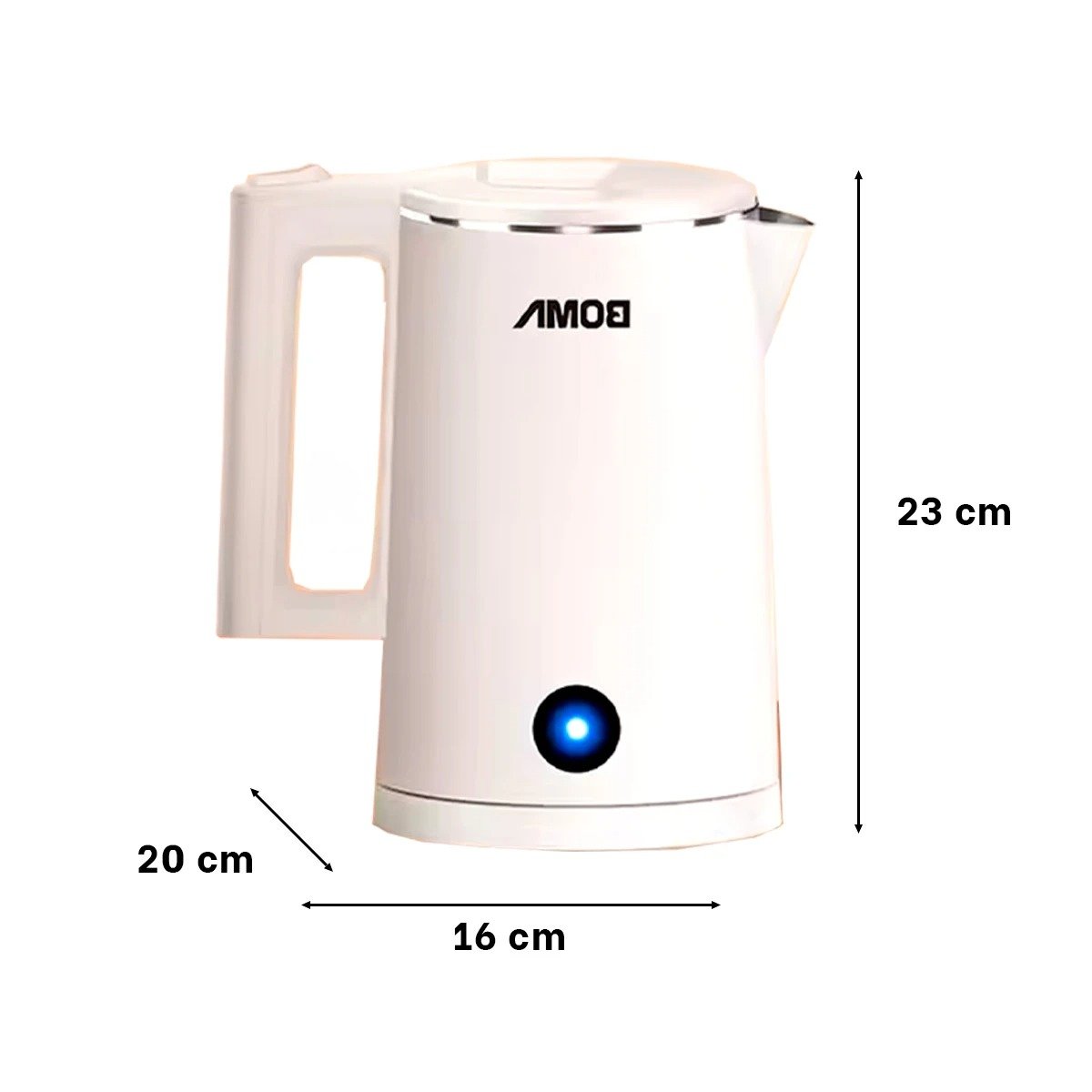 PACK6 JARRA ELECTRICA BLANCO BOMA CON DISEÑO ELEGANTE Y+PAPEL REGALO - 4