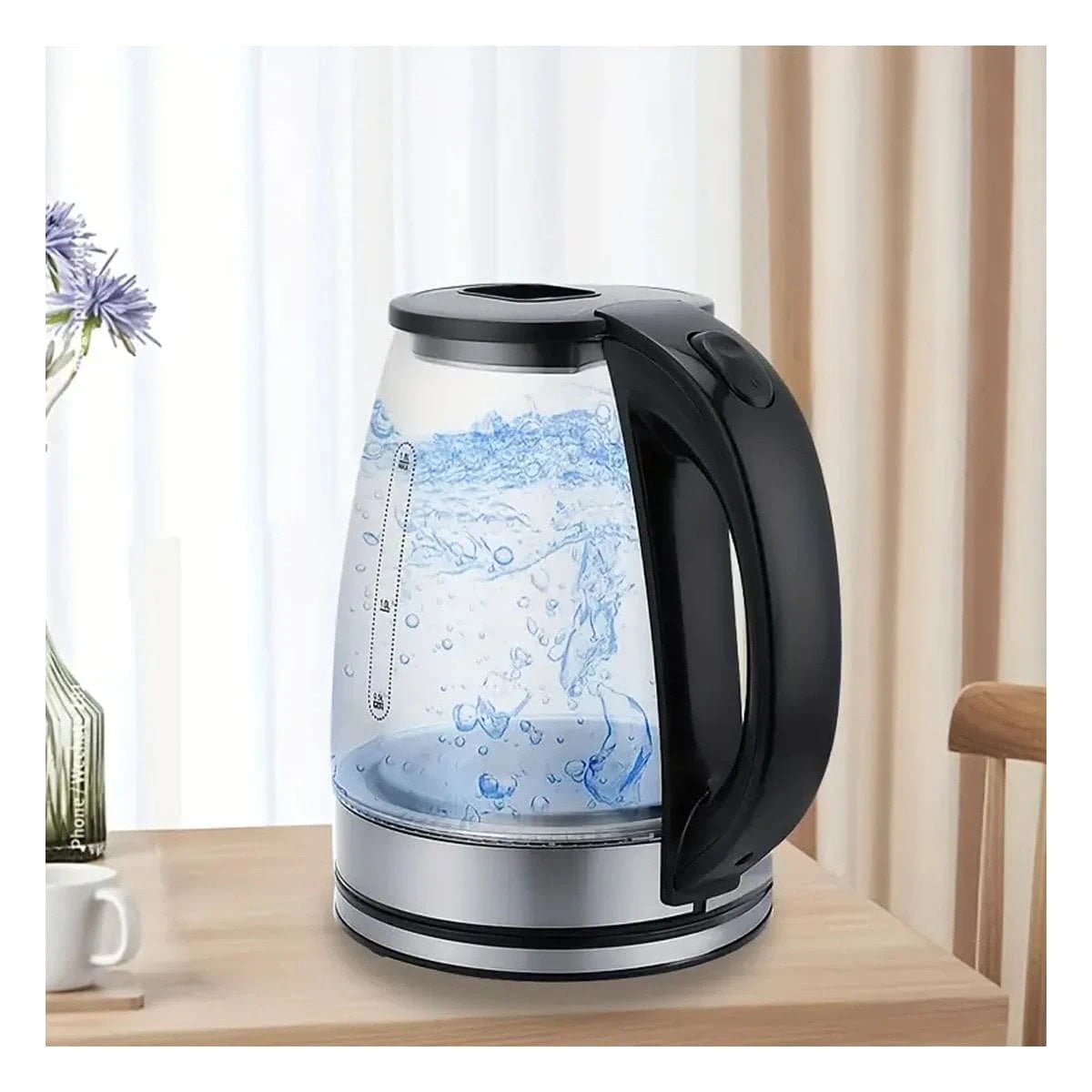 PACK4 JARRO DE VIDRIO PRACTICO 2 LT TRANSPARENTE PARA COCINA - 2