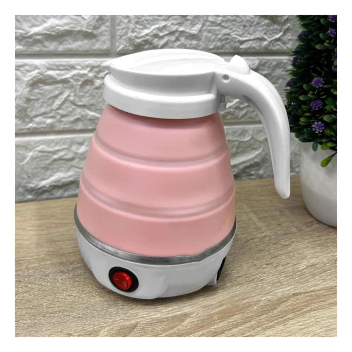 PACK6 OLLA PRACTICA ELECTRICA DE SILICONA ROSADO 600ML PARA HOGAR Y+REGALO STICKER - 5