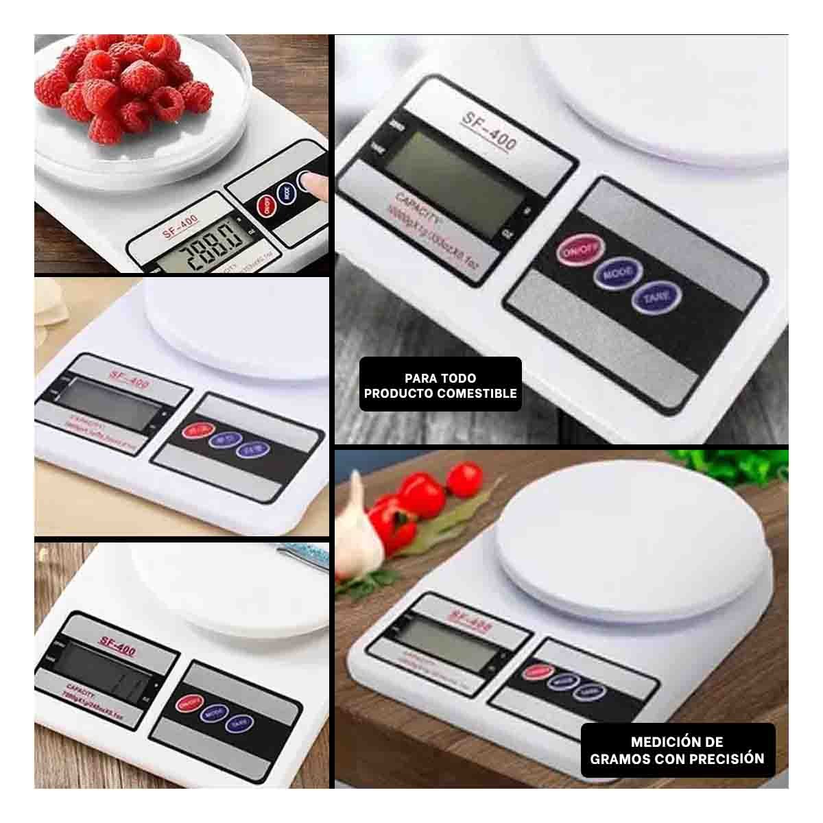 PACK12 PESADORA GRAMERA PARA COCINA Y HOGAR CON TECNOLOGIA DE PRECISION BLANCO Y+PAPEL REGALO - 2
