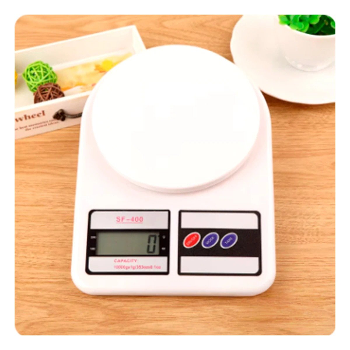 PACK12 PESADORA GRAMERA PARA COCINA Y HOGAR CON TECNOLOGIA DE PRECISION BLANCO Y+PAPEL REGALO - 5