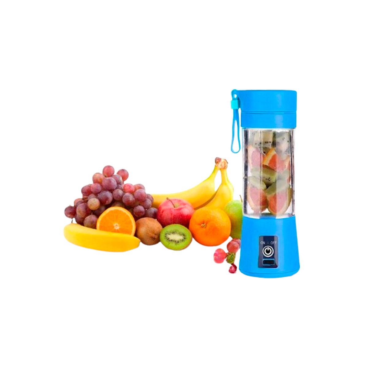 PACK6 LICUADORA COMPACTA PORTATIL AZUL ELECTRICA PARA JUGOS Y+REGALO STICKER - 2