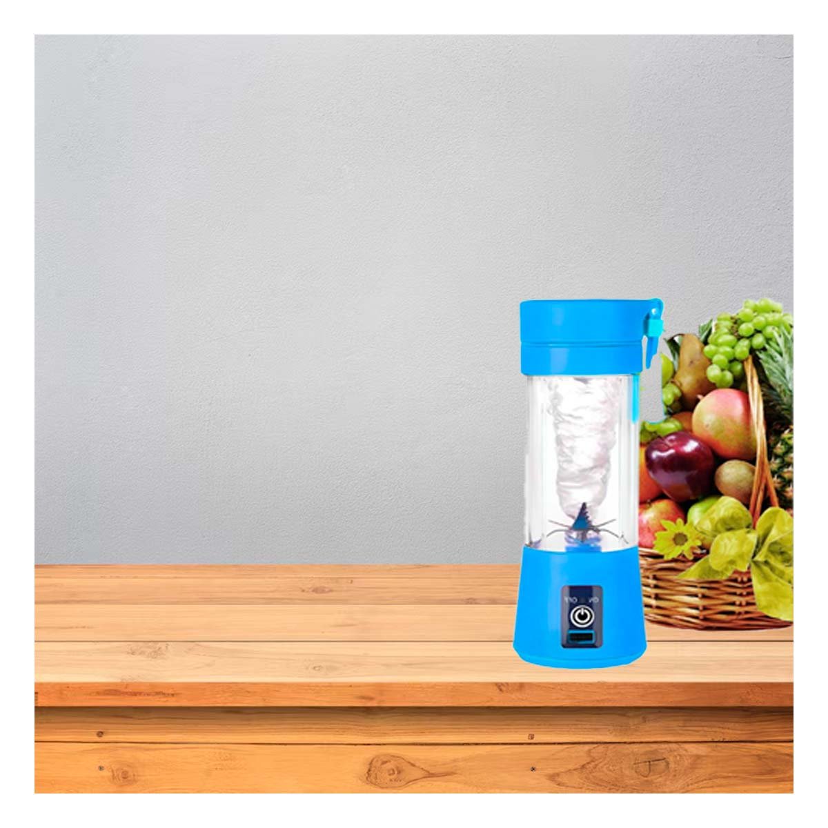 PACK6 LICUADORA COMPACTA PORTATIL AZUL ELECTRICA PARA JUGOS Y+REGALO STICKER - 3