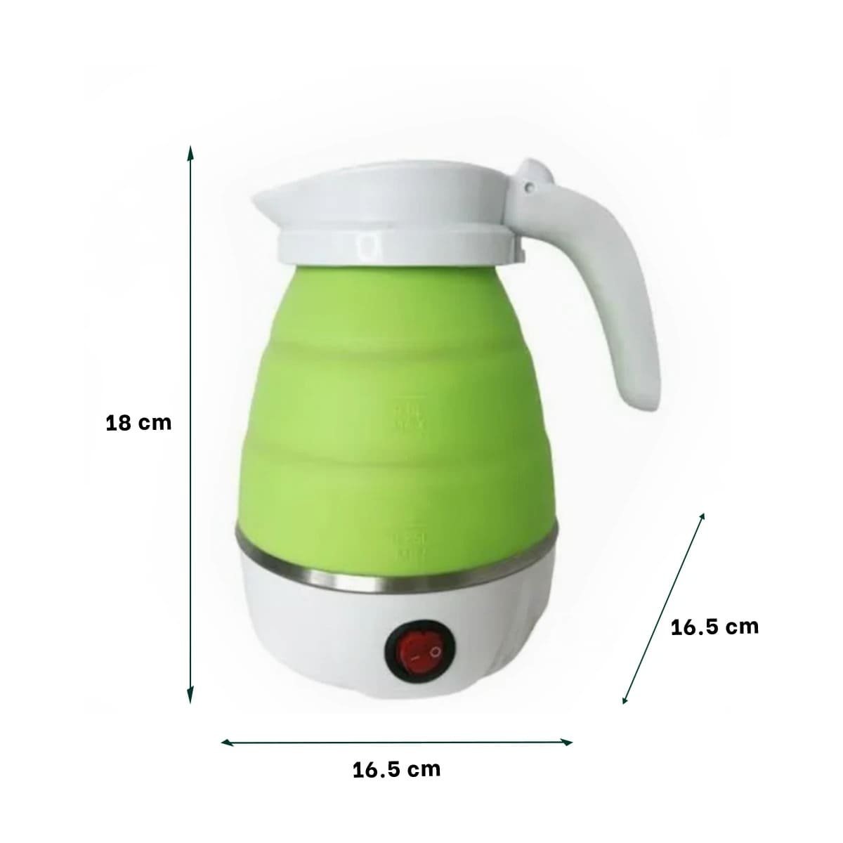 PACK4 CALENTADOR DE COCINA ELECTRICO PLEGABLE 600ML VERDE PARA ESPACIOS Y+REGALO STICKER - 4