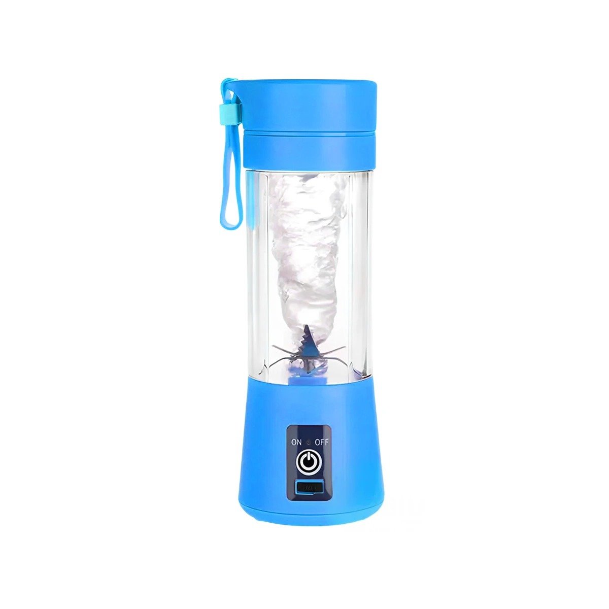 PACK2 BATIDORA MODERNA PORTATIL AZUL PARA JUGOS NATURALES Y+REGALO STICKER - 2