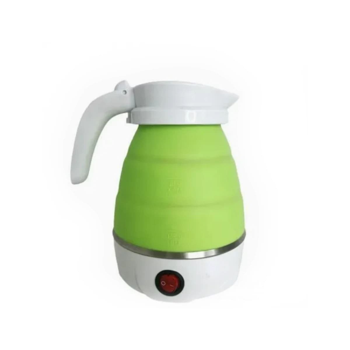 PACK2 OLLA ELECTRICA PORTATIL DE SILICONA 600ML VERDE PARA HOGAR MODERNO Y+REGALO STICKER - 2