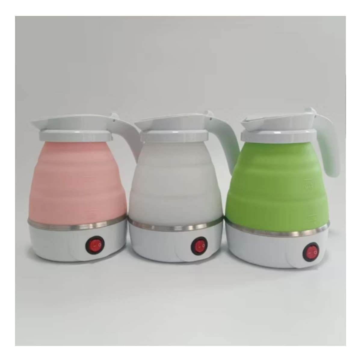 PACK2 OLLA ELECTRICA PORTATIL DE SILICONA 600ML VERDE PARA HOGAR MODERNO Y+REGALO STICKER - 3