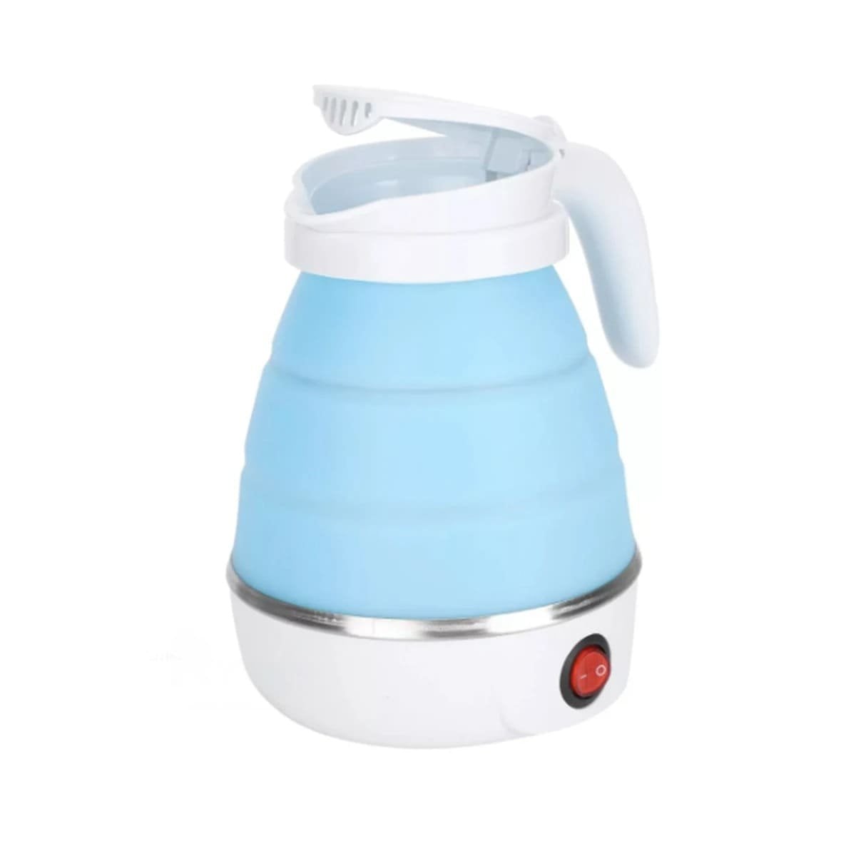PACK4 JARRA PRACTICA ELECTRICA DE SILICONA 600ML CELESTE PARA OFICINA Y+PAPEL REGALO - 3