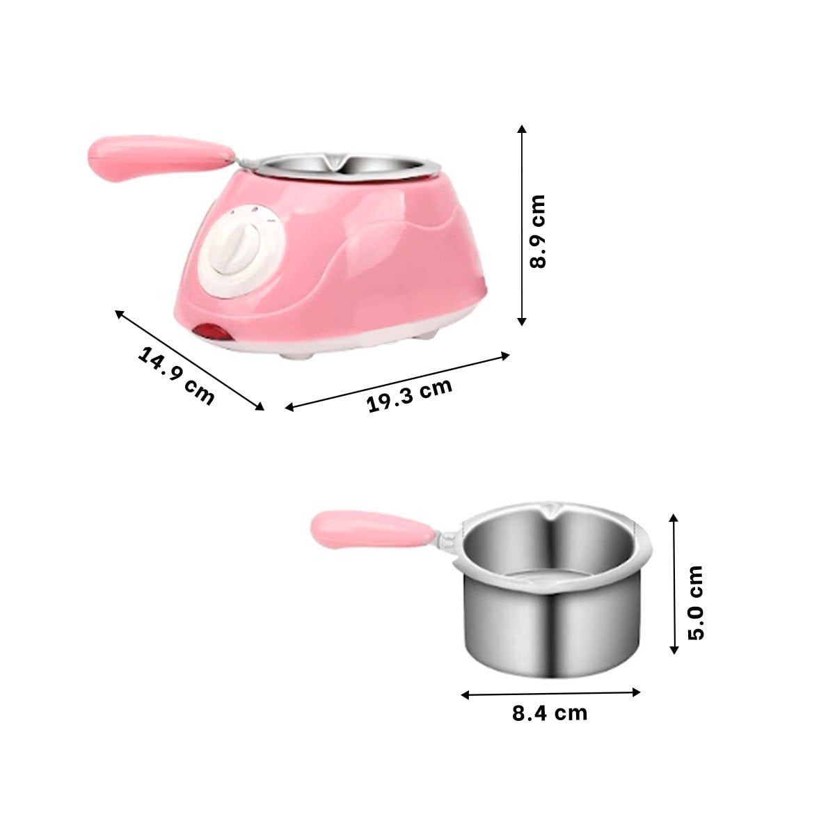 PACK6 OLLA PARA CHOCOLATE ROSADO PARA REUNIONES CON ACCESORIOS Y+PAPEL REGALO - 4