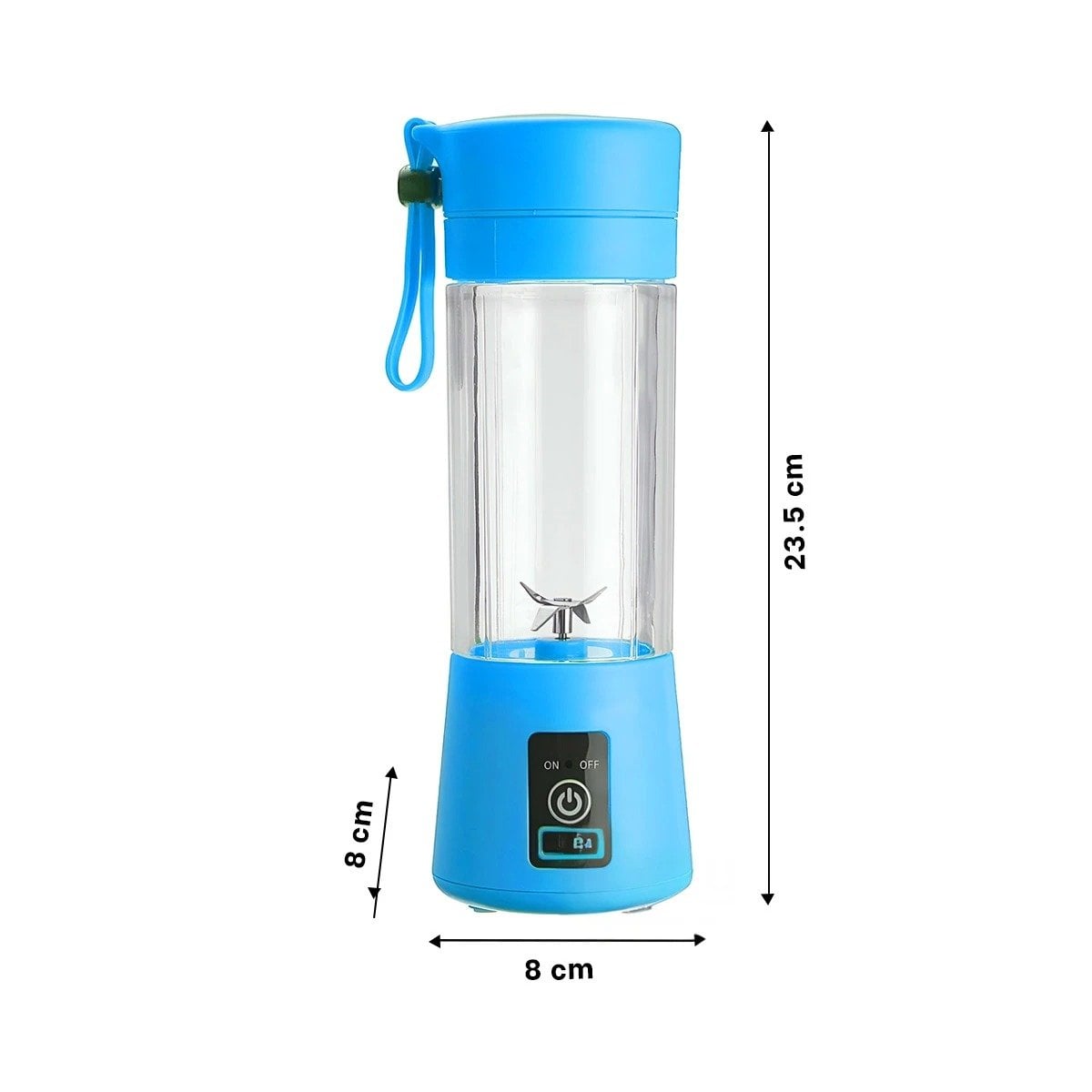 PACK6 PROCESADORA MODERNA PORTATIL CELESTE PARA SMOOTHIES - 4