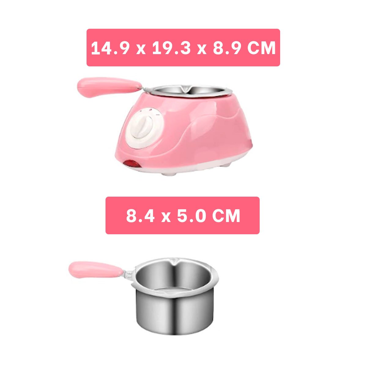 PACK4 HERVIDOR CHOCOLATERO ROSADO CON ACCESORIOS PARA CASA Y+PAPEL REGALO - 4