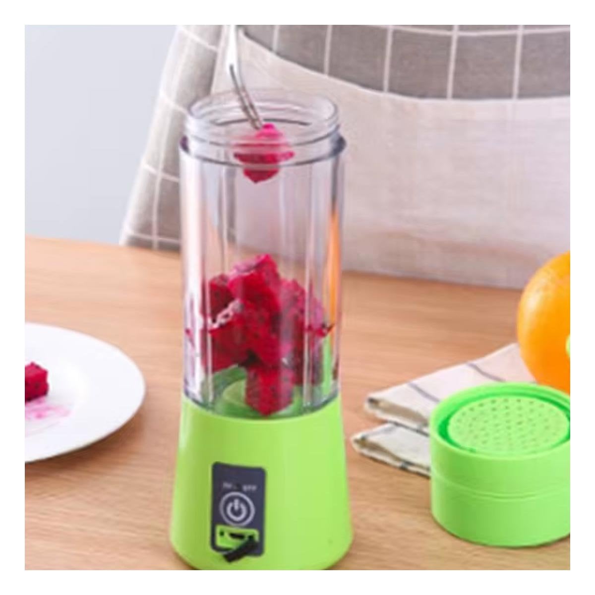 PACK4 LICUADORA PORTATIL VERDE ELECTRICA PARA SMOOTHIES EN CASA - 5