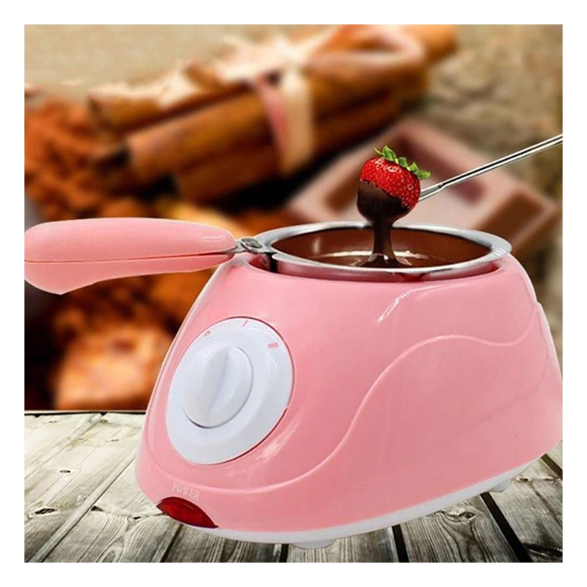 PACK4 CHOCOLATERA ROSADO COMPLETA CON ACCESORIOS Y+REGALO STICKER - 5