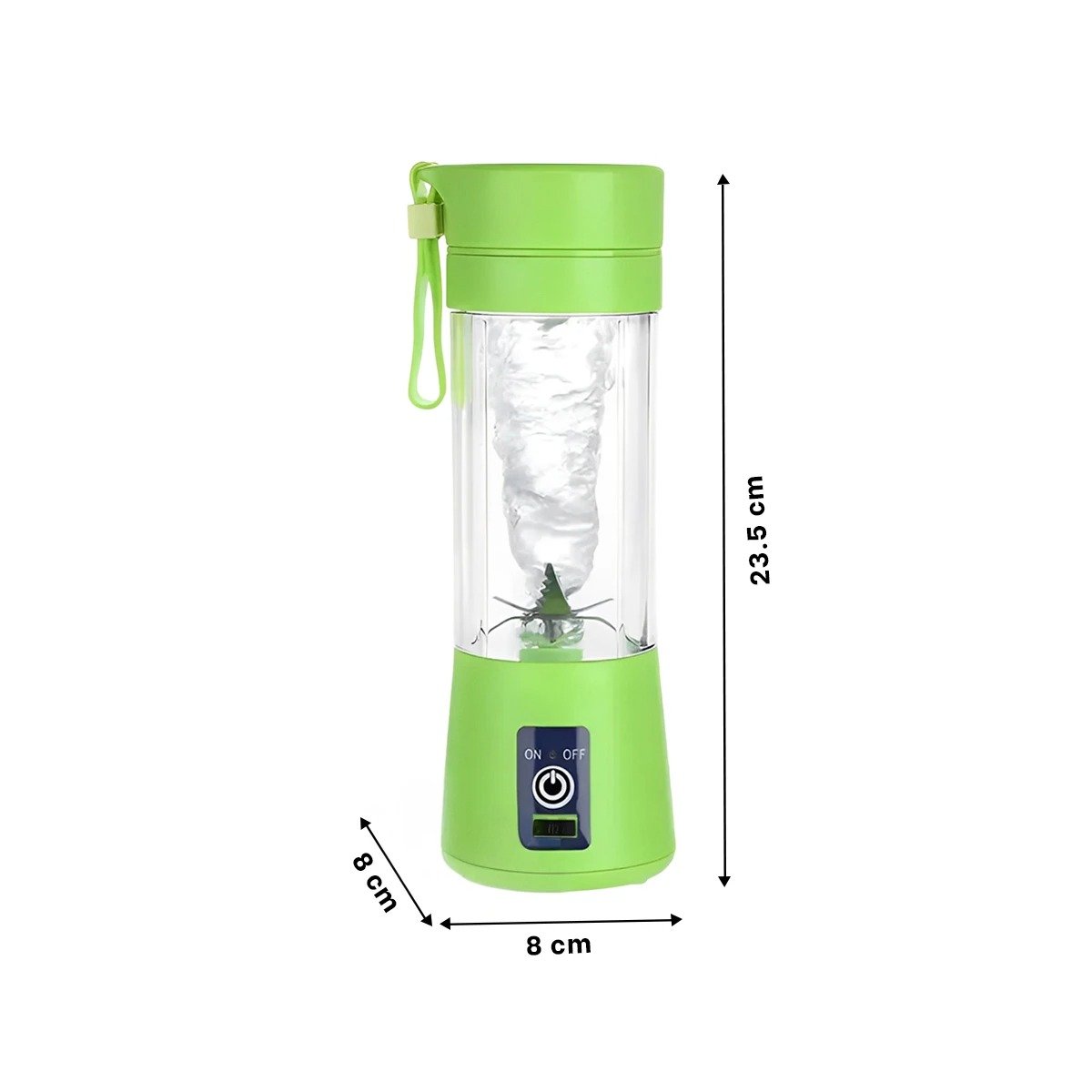 PACK2 MINI MEZCLADORA PORTATIL VERDE RECARGABLE PARA BATIDOS Y+PAPEL REGALO - 4