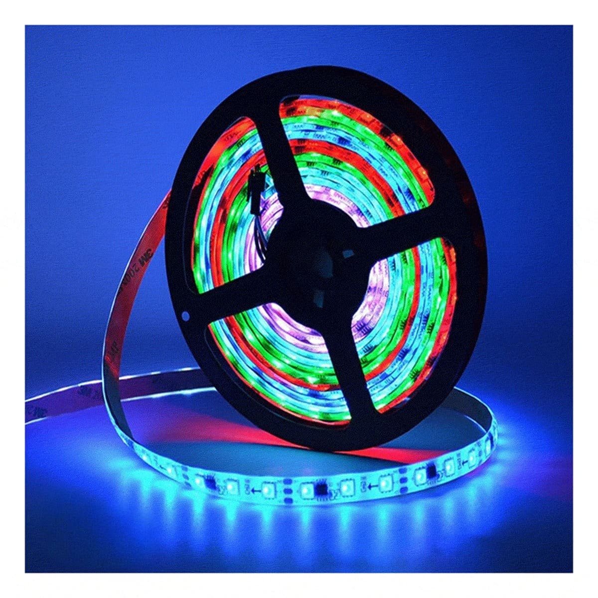 PACK12 TIRAS 5MT LED PARA DECORACION HOGAR CON CONTROL LUZ BLANCO Y+PAPEL REGALO - 5