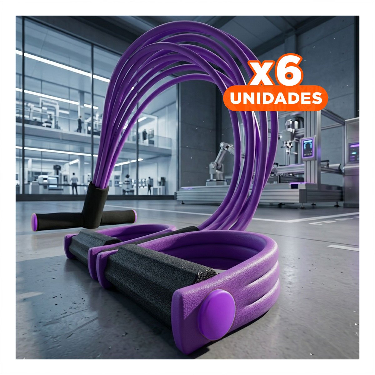 PACK6 LIGA ELASTICO CON PEDAL MORADO Y NEGRO RESISTENTE Y+REGALO STICKER - 1