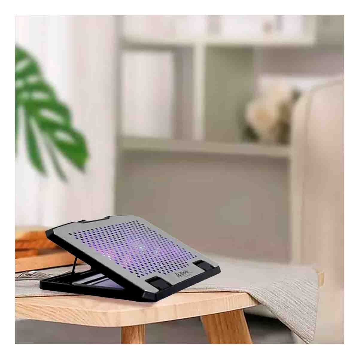 ELEVADOR DE TONO NEGRO BOREAL PARA LAPTOP CON DOBLE VENTILADOR FUERTE Y+POST IT - 2