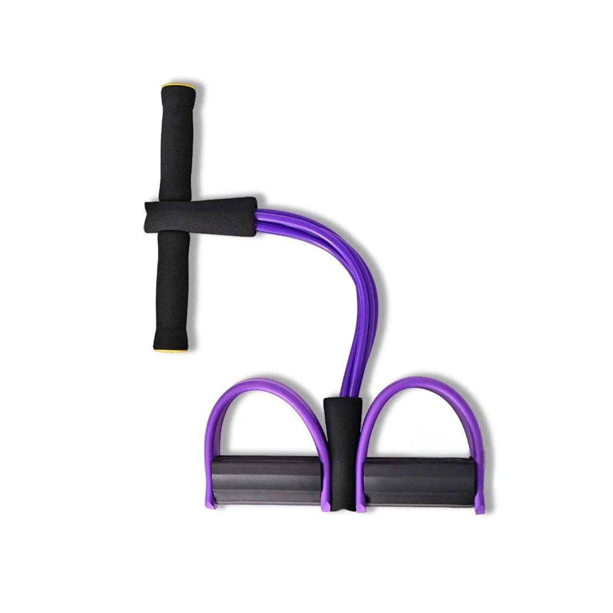 PACK2 TIRA PARA FITNESS CON PEDAL MORADO Y NEGRO Y+REGALO STICKER - 2