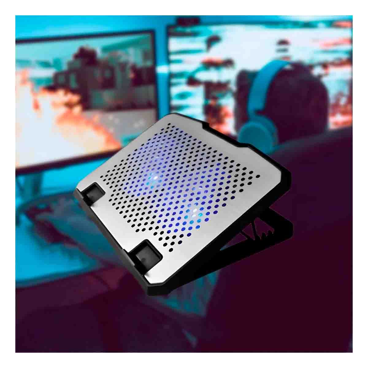 PACK4 ALMOHADILLA NEGRA BOREAL PARA LAPTOP CON BASE ESTABLE PARA LA MESA Y+REGALO STICKER - 5