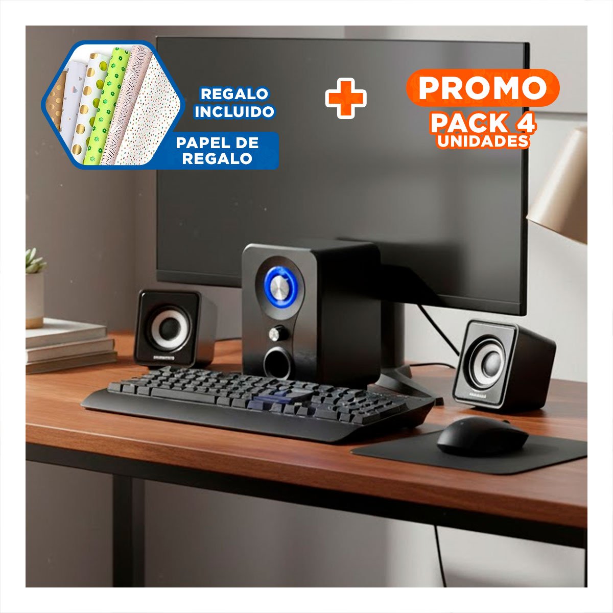EQUIPO MODERNO DE PLASTICO NEGRO CON ESTILO UNICO PARA EL ESCRITORIO Y+LIGAS REGALO - 3