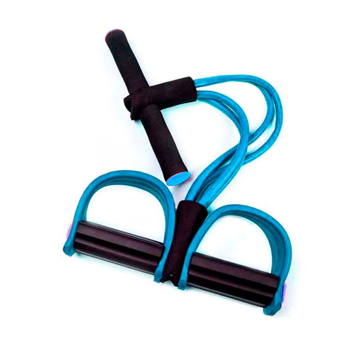 PACK12 CORREA ELASTICA CON PEDAL CELESTE Y NEGRO RESISTENTE Y+REGALO STICKER - 2