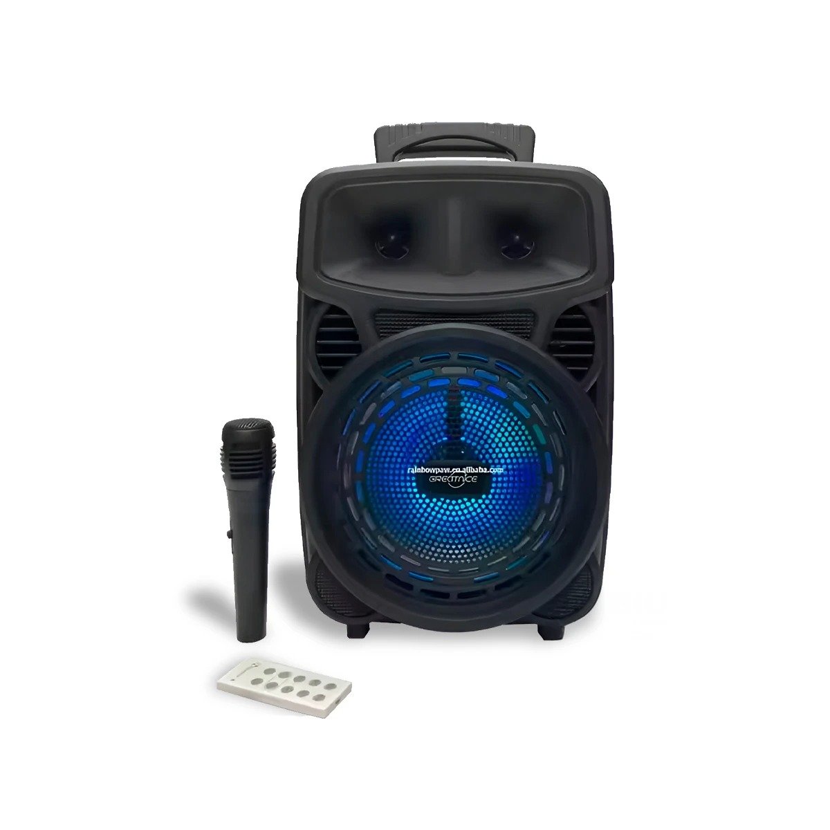 PACK2 EQUIPO DE AUDIO CON MICROFONO Y CONTROL DE OCHO PULGADAS NEGRO DE PLASTICO Y+PAPEL REGALO - 2