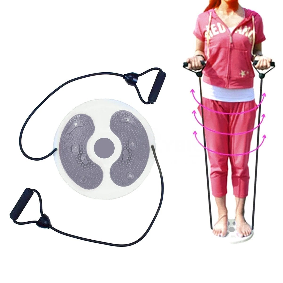 PACK4 PLATAFORMA PARA CASA DE ABDOMEN CON LIGAS FIT PLOMO Y+PAPEL REGALO - 3