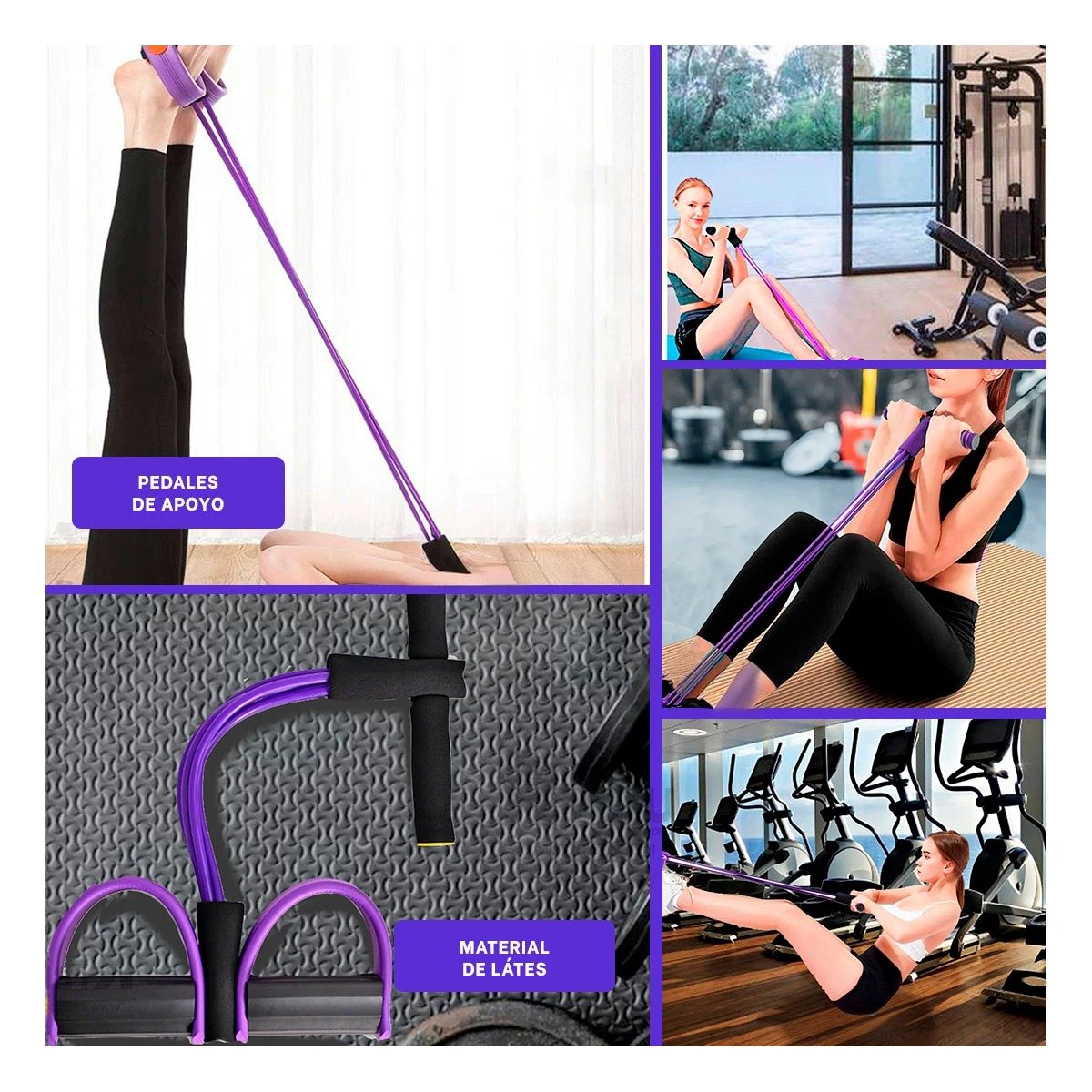PACK6 TIRA PARA CASA CON PEDAL MORADO Y NEGRO Y+PAPEL REGALO - 3