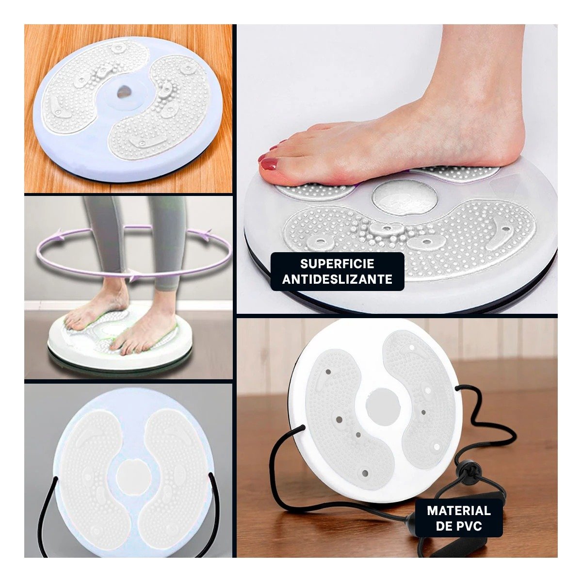 PACK4 BASE PARA CASA DE ABDOMEN CON LIGAS FIT BLANCO Y+REGALO STICKER - 2