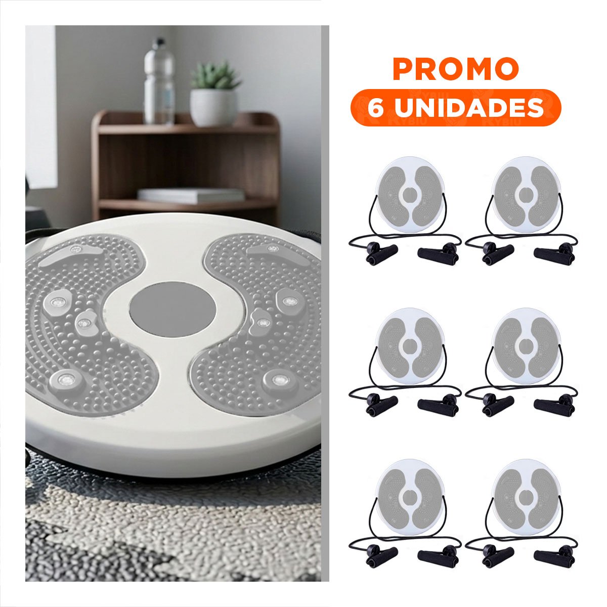 PACK6 TABLA PARA CASA DE ABDOMEN CON LIGAS FIT PLOMO - 1