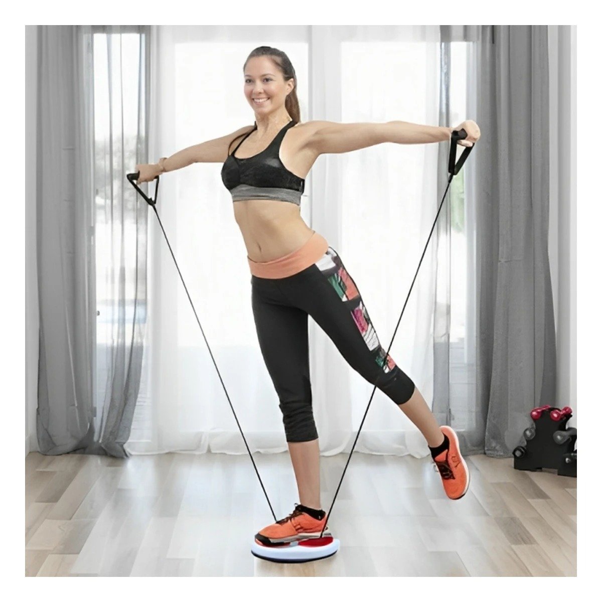PACK12 TABLA FUNCIONAL DE ABDOMEN CON LIGAS FIT ROJO Y+REGALO STICKER - 3