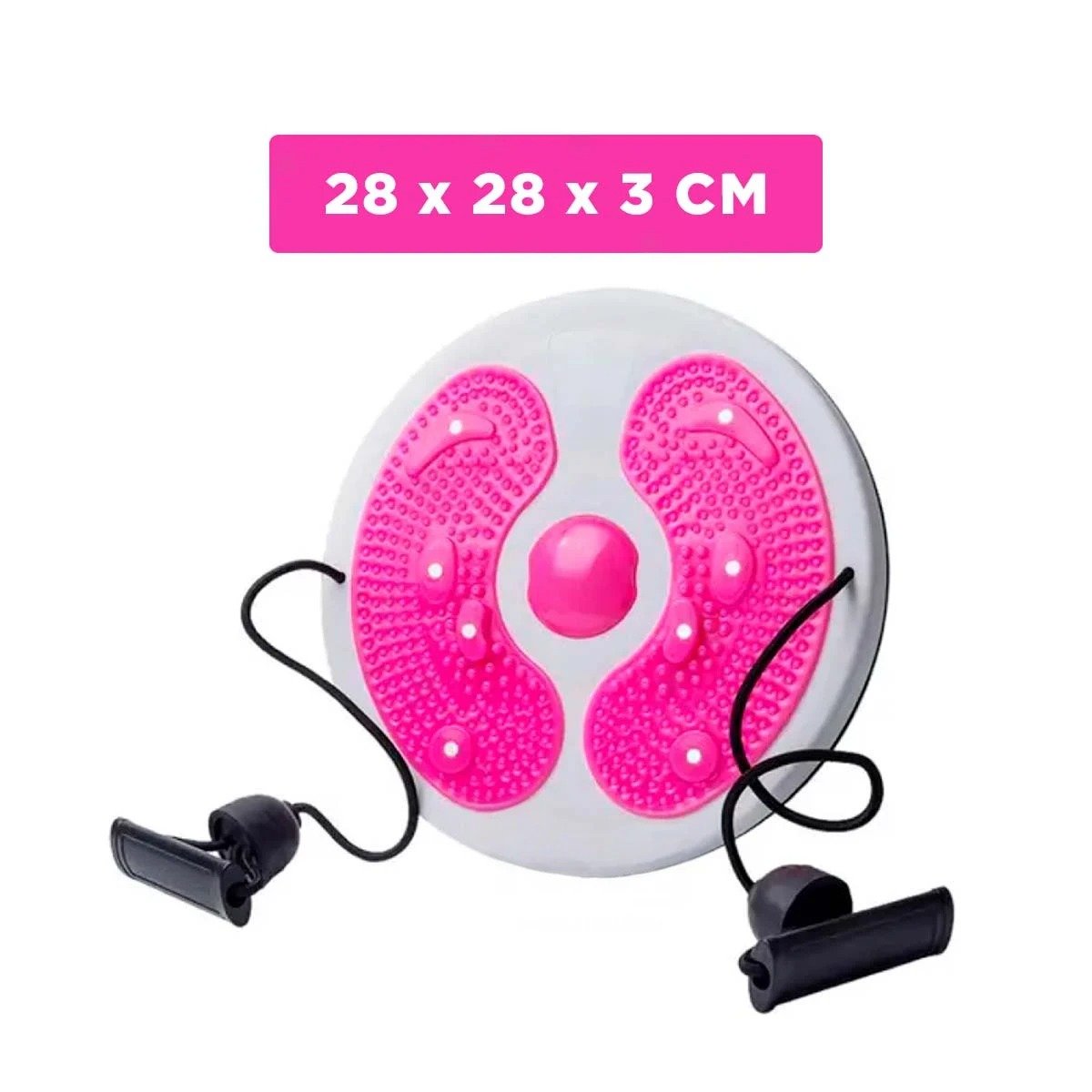 PACK2 TWISTER ROSADO GIRATORIO CON LIGAS FIT PARA ABDOMEN Y+REGALO STICKER - 4