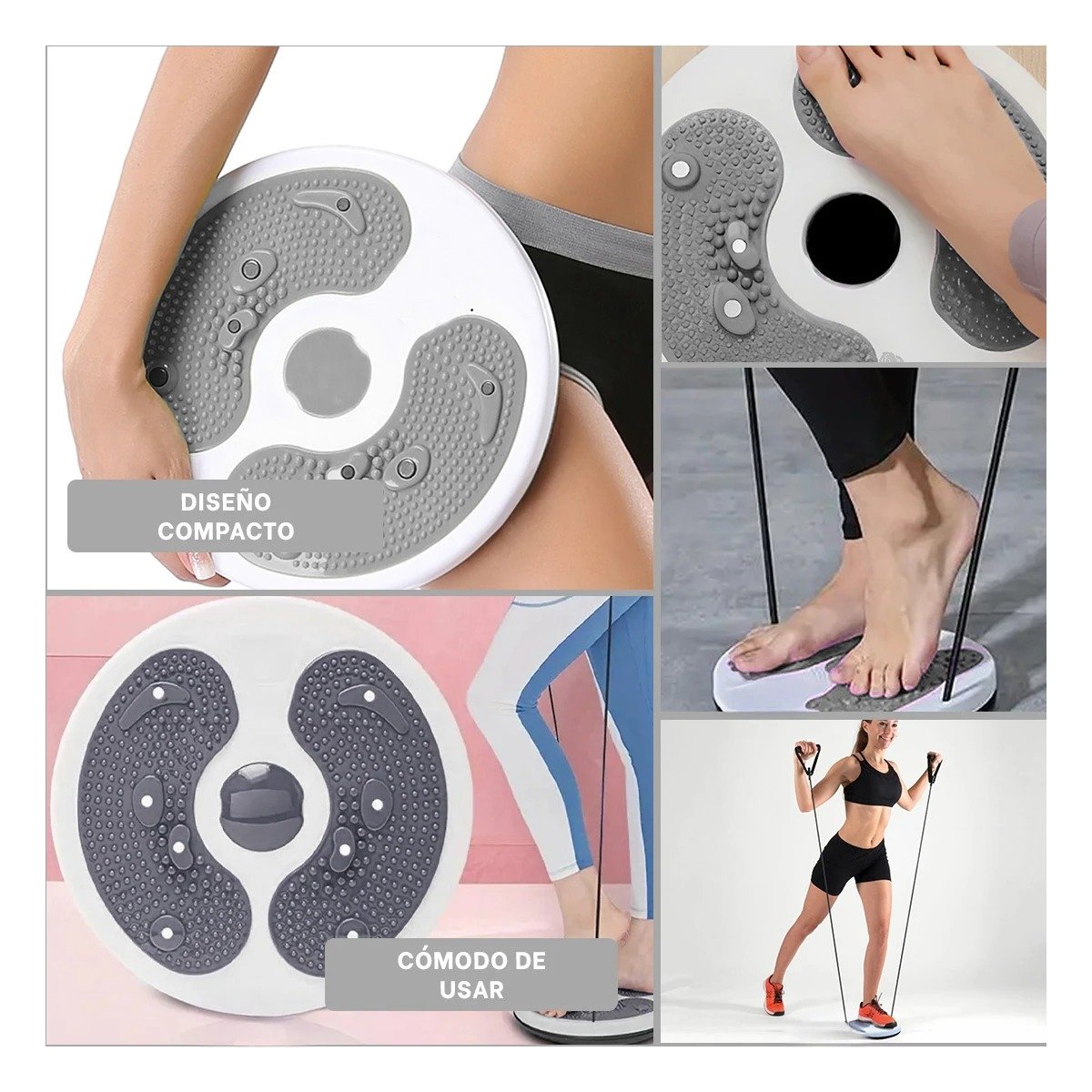 PACK4 BASE PARA CASA DE ABDOMEN CON LIGAS FIT PLOMO Y+REGALO STICKER - 2