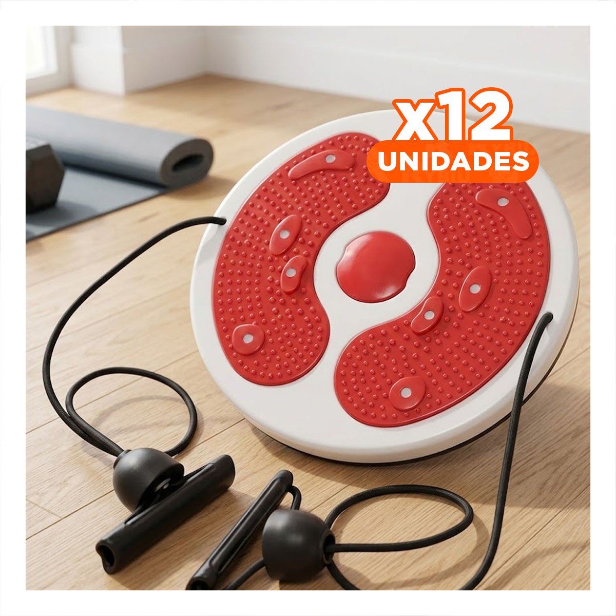 PACK12 PLATAFORMA FUNCIONAL DE ABDOMEN CON LIGAS FIT ROJO - 1