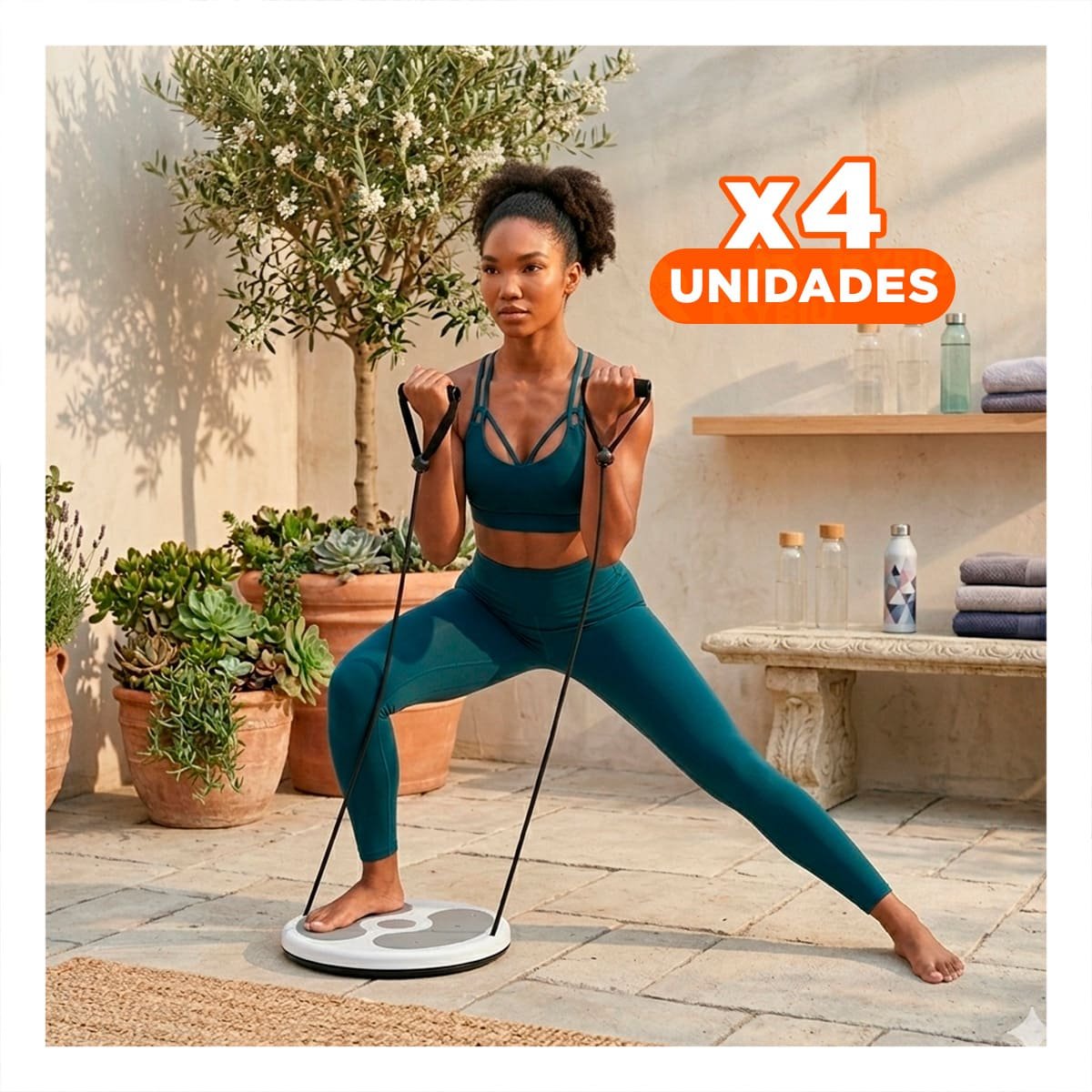 PACK4 DISCO PARA CASA DE ABDOMEN CON LIGAS FIT BLANCO - 1