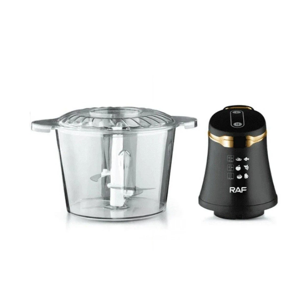 PACK2 ROBOT DE COCINA CON 4 CUCHILLAS NEGRO FUNCIONAL PARA HOGAR Y+REGALO STICKER - 2